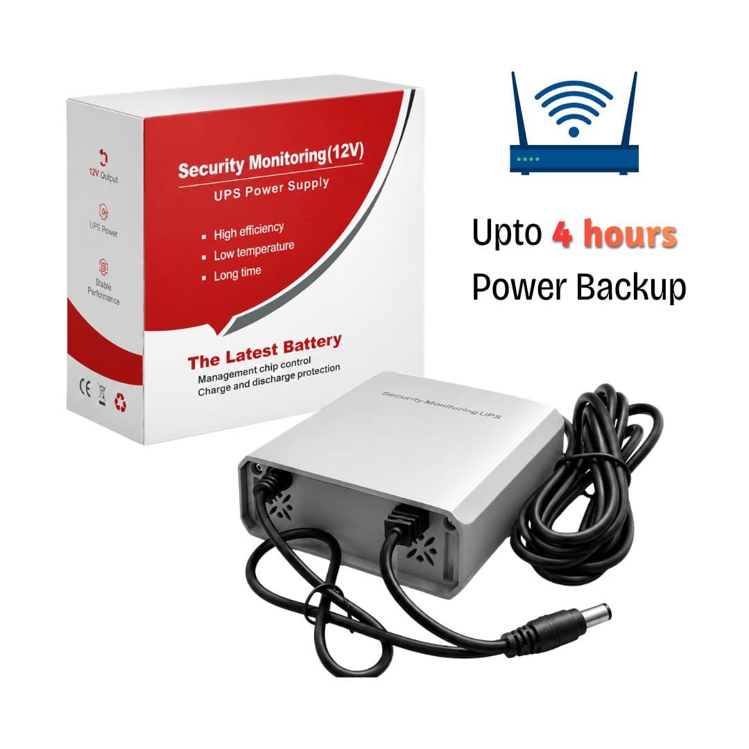 12V Mini UPS for WiFi Router | Up to 4 Hours Backup